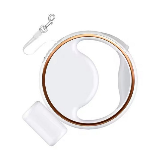 Automatic Retractable Pet Leash,5m Long Dog Walking Traction Lead With Waste Bag Dispenser Puppy Durable Led Light Rope Supplies